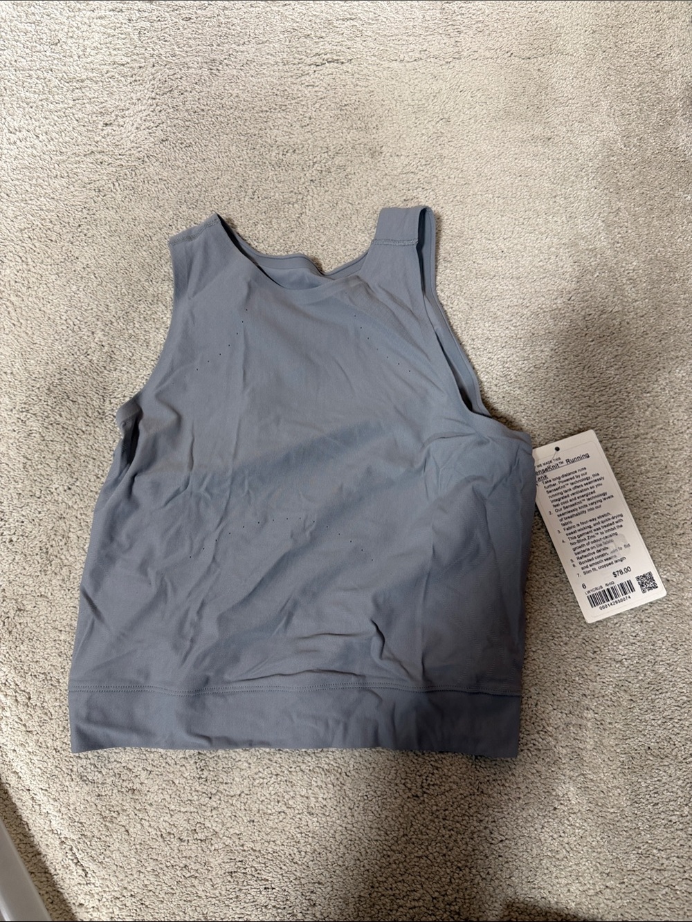 lululemon athletica Gray Racerback Workout Crop